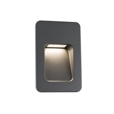 Faro Nase - Wandeinbauleuchte - 9 x 5,7 x 13,5 cm - 3W LED inkl. - IP44 - dunkelgrau