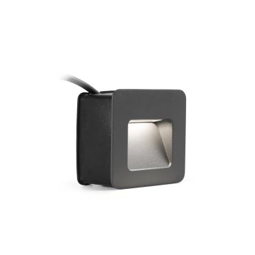 Faro Nase - Wandeinbauleuchte - 9,4 x 5,7 x 9,4 cm - 2,9W LED inkl. - IP44 - dunkelgrau