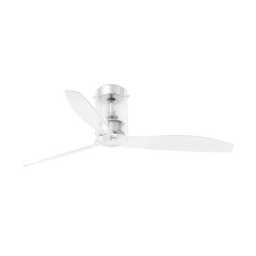 Faro Mini Tube - Deckenventilator mit Fernbedienung - Ø 128 cm - Chrom und transparent