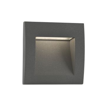 Faro Sedna - Wandeinbauleuchte - 14 x 7,5 x 14 cm - 3W LED inkl. - IP65 - dunkelgrau
