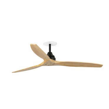 Faro Alo L - Deckenventilator mit Einbaufassung - Ø 152 cm - matt schwarz und Kiefer