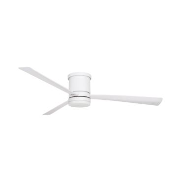 Nova Luce Silky - Deckenventilator mit Licht und Fernbedienung - Ø 132 x 25 cm - 18W LED inkl. - matt weiß