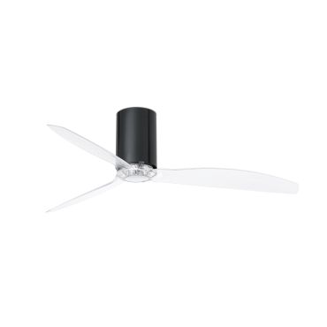 Faro Mini Tube - Deckenventilator mit Fernbedienung - Ø 128 cm - schwarz und transparent