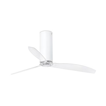 Faro Tube - Deckenventilator mit Fernbedienung - Ø 128 cm - weiß und transparent