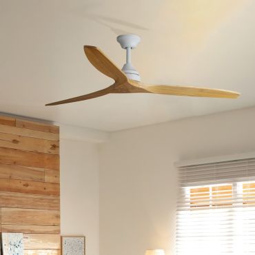 Faro Alo L - Deckenventilator - Ø 152 cm - matt Weiß und Kiefer