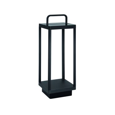 Nova Luce Bali - tragbare Solar-Stehleuchte mit USB-Anschluss - 51 cm -2W dimmbare LED inkl - IP65 - anthrazit