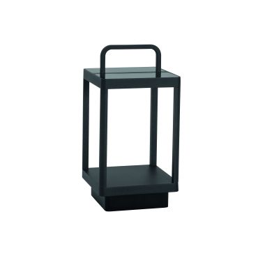 Nova Luce Bali - tragbare Solar-Stehleuchte mit USB-Anschluss - 36 cm - 2W dimmbare LED inkl. - IP65 - anthrazit
