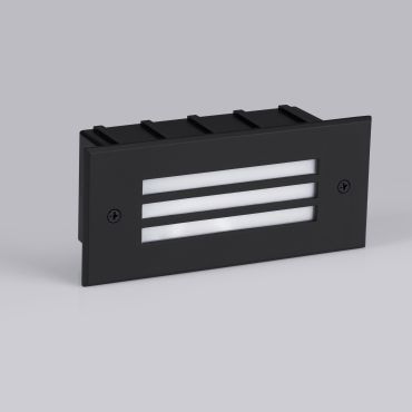 Nova Luce Off - Wandeinbauleuchte - 17 x 7,6 x 5,3 cm - 4W LED inkl. - IP65 - Sand schwarz