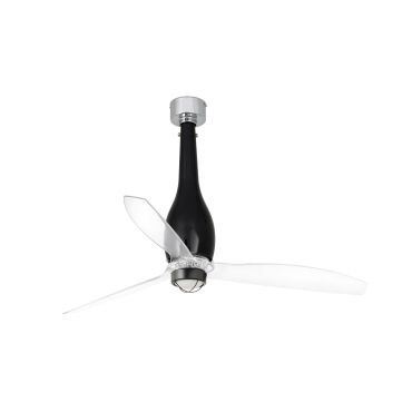 Faro Eterfan - Deckenventilator mit Licht und Fernbedienung - Ø 128 cm - 17W LED inkl. - schwarz und transparent