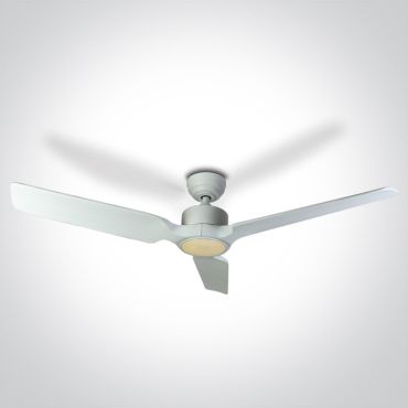 ONE Light White Body - Deckenventilator mit Licht und Fernbedienung - Ø 132 x 35 cm - weiß