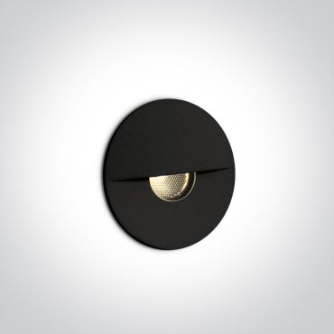 ONE Light Indoor/Outdoor Dekorative Wandeinbauleuchte - Wandeinbauleuchte - Ø 4,2 x 3,7 cm - 1W dimmbare LED inkl. - IP65 - schwarz
