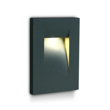ONE Light Outdoor Dark Light - Außenwandleuchte - 7,5 x 6,5 x 10,7 cm - 3,6W LED inkl. - IP65 - anthrazit