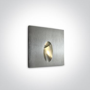 ONE Light Indoor/Outdoor Dark Light Wall Recessed - Wandeinbauleuchte - 7 x 4,5 x 7 cm - 3W LED inkl. - IP54 - Aluminium