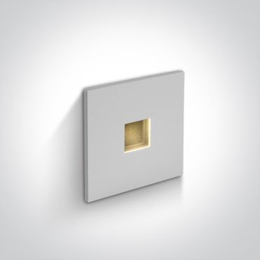 ONE Light Indoor/outdoor Dekorative Wandeinbauleuchte - Wandeinbauleuchte - 3,7 x 3,7 x 2,2 cm - 1W LED inkl. - IP54 - weiß