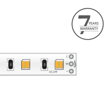 KLUS LED Streifen - 0.8cm breit, 500cm lang - 24Vdc - dimmbar - 19.2W LED pro Meter - 120 LEDs pro Meter - IP20 - 2700-6500K