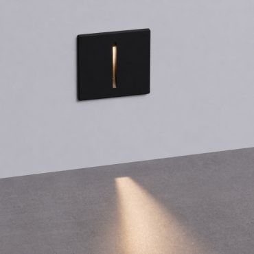 Nova Luce Aizen - Wandeinbauleuchte - 7 x 6,5 x 5,6 cm - 3W LED inkl. - IP65 - dunkel anthrazit