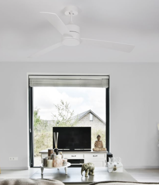 Nova Luce Axel - Deckenventilator mit Fernbedienung und Lichtoption - Ø 137,1 x 38,2 cm - 18W LED inkl. - weiß