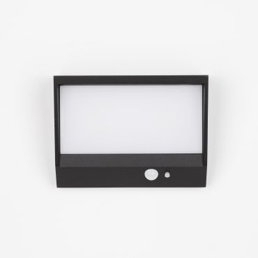 Nova Luce Valor - Außen-Solar-Wandleuchte mit Bewegungsmelder - 18,6 x 14 x 7,2 cm - 2W LED inkl. - IP65 - dunkel anthrazit