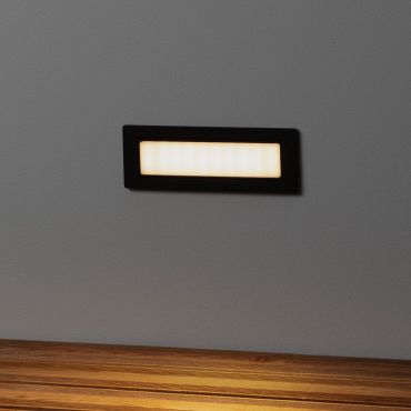 Nova Luce Echo - Wandeinbauleuchte - 17,6 x 6,25 x 6,3 cm - 6W LED inkl. - IP54 - Sand schwarz