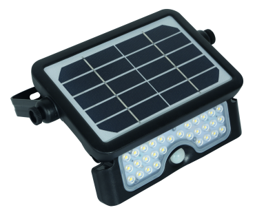 Century Italia Dverso – Solarstrahler mit Sensor – 21,7 x 3,3 x 14,9 cm – 5W LED inkl. – IP65 – schwarz