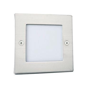 Searchlight Ankle - Wandeinbauleuchte - 7,1 x 5,1 x 7,1 cm - 1W LED inkl - IP54 - Edelstahl