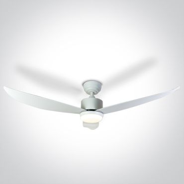 ONE Light White Body - Deckenventilator mit Licht und Fernbedienung - Ø 132 x 35 cm - 22W LED inkl. - weiß