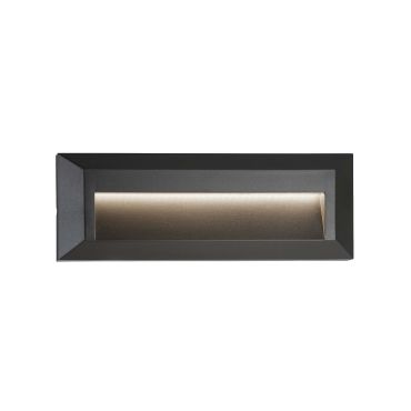 Searchlight Ankle - Wandeinbauleuchte - 23 x 2,7 x 8 cm - 1,7W LED inkl - IP65 - dunkelgrau