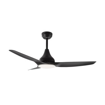 Nova Luce Samoa - Deckenventilator mit Licht und Fernbedienung - Ø 122 x 48 cm - 18W LED inkl. - schwarz