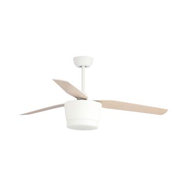 Nova Luce Monsoon - Deckenventilator mit Licht und Fernbedienung - Ø 132 x 51 cm - 18W LED inkl. - weiß