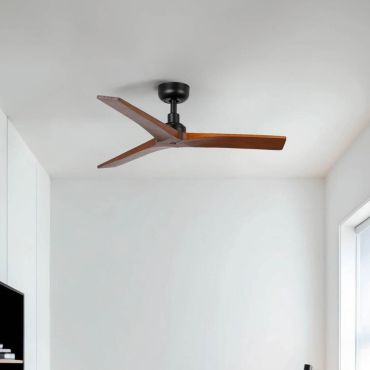 Faro Klim S - Deckenventilator - Ø 92,5 cm - matt schwarz und dunkle walnuss