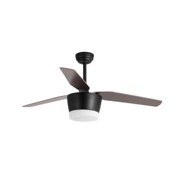 Nova Luce Monsoon - Deckenventilator mit Licht und Fernbedienung - Ø 132 x 51 cm - 18W LED inkl. - braun und weiß