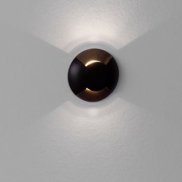 Nova Luce Eris - Wandeinbauleuchte - Ø 6 x 5,4 cm - 1W LED inkl. - IP67 - Sand schwarz