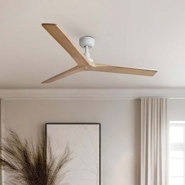 Faro Klim M - Deckenventilator - Ø 125 cm - matt Weiß und Kiefer