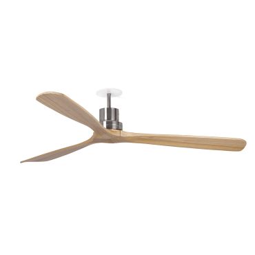 Faro Lantau L - Deckenventilator mit Einbaufassung - Ø 132 cm - Nickel matt und Kiefer