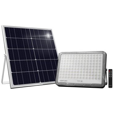 Century Italia Prometeo - Solarleuchte mit Tag- und Nachtsensor und Fernbedienung - 31 x 4,1 x 22,5 cm - 30W LED inkl. - IP65 - schwarz