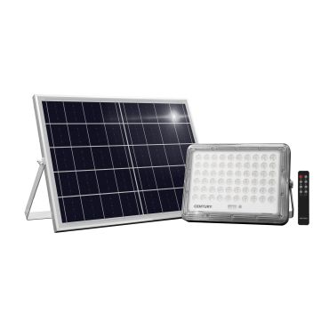 Century Italia Prometeo - solarbetriebener Strahler mit Tag- und Nachtsensor und Fernbedienung - 24,3 x 3,9 x 17,2 cm - inkl. 20W LED - IP65 - schwarz