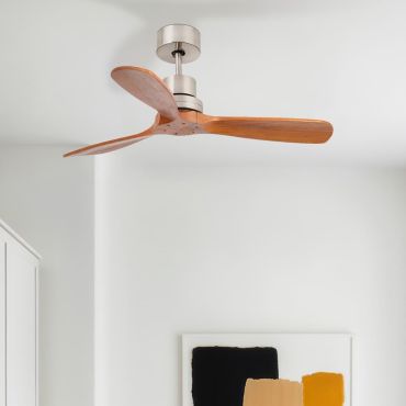 Faro Lantau S - Deckenventilator - Ø 107 cm - Nickel matt und walnuss
