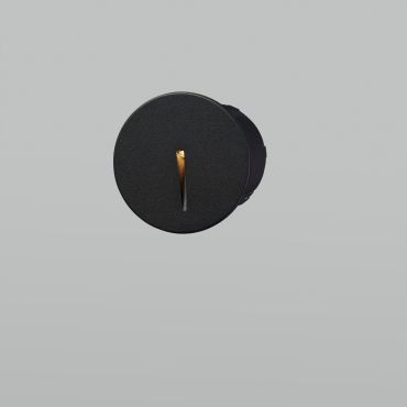 Nova Luce Aizen - Wandeinbauleuchte - Ø 7 x 6,5 cm - 3W LED inkl. - IP54 - dunkel anthrazit