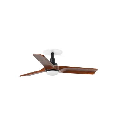 Faro Heywood S - Deckenventilator mit Licht und Einbaufassung - Ø 90 cm - matt schwarz und dunkle walnuss