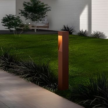 Nova Luce Maddi - gartenpfosten - 8,5 x 60 x 7,5 cm - 7W LED inkl. - IP65 - Sand Corten