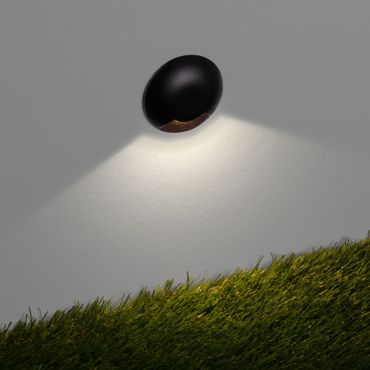 Nova Luce Eris - Wandeinbauleuchte - Ø 6 x 5,4 cm - 1W LED inkl. - IP67 - Sand schwarz