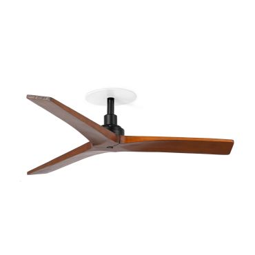 Faro Klim S - Deckenventilator mit Einbaufassung - Ø 92,5 cm - matt schwarz und dunkle walnuss