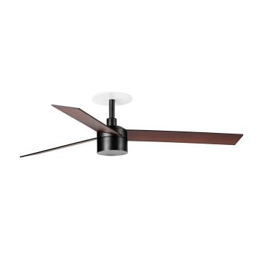 Faro Rudder Tek 3 L - Deckenventilator mit Licht und Einbaufassung - Ø 132 cm - matt schwarz - 2700K