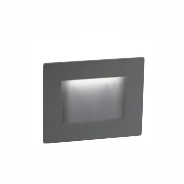 Nova Luce Krypton - Wandeinbauleuchte - 8 x 7 x 8 cm - 3W LED inkl. - IP54 - dunkelgrau