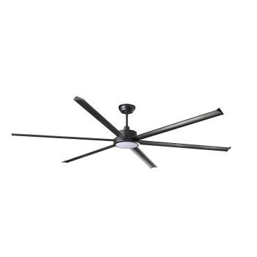 Faro Rotterdam 25 XXL – deckenventilator mit licht und fernbedienung – Ø 250 cm – 32W LED inkl. – matt schwarz