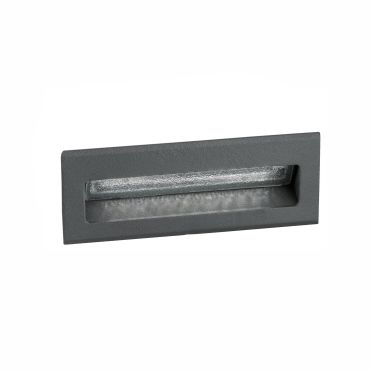 Nova Luce Krypton - Wandeinbauleuchte - 13,5 x 8 x 5,5 cm - 3W LED inkl - IP54 - dunkelgrau