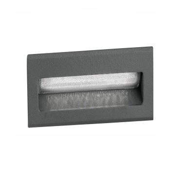 Nova Luce Krypton - Wandeinbauleuchte - 8,5 x 8 x 5,5 cm - 1,5W LED inkl. - IP54 - dunkelgrau