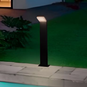 Nova Luce Farge - Gartenleuchte - 16,5 x 76 x 10 cm - 12W LED inkl. - IP65 - dunkel anthrazit