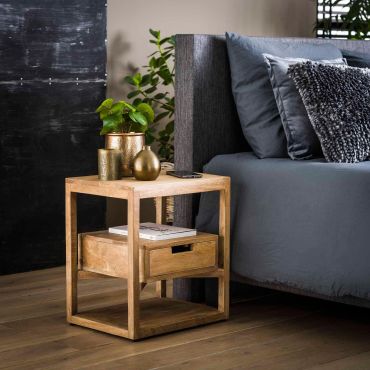 Vico Sahara - Nachttisch - 45 x 35 x 50 cm - Mangoholz