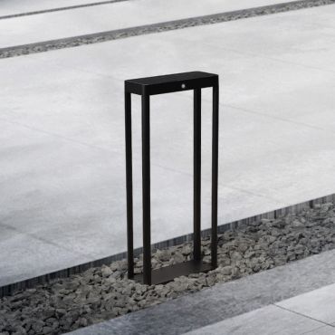 Nova Luce Berni - solarbetriebener Gartenpfosten mit Sensor - 23 x 50 x 8,6 cm - 2W LED inkl. - IP65 - dunkel anthrazit